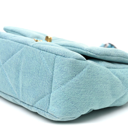 Chanel Denim Quilted Medium Chanel 19 Flap Neon Blue 10 of 10