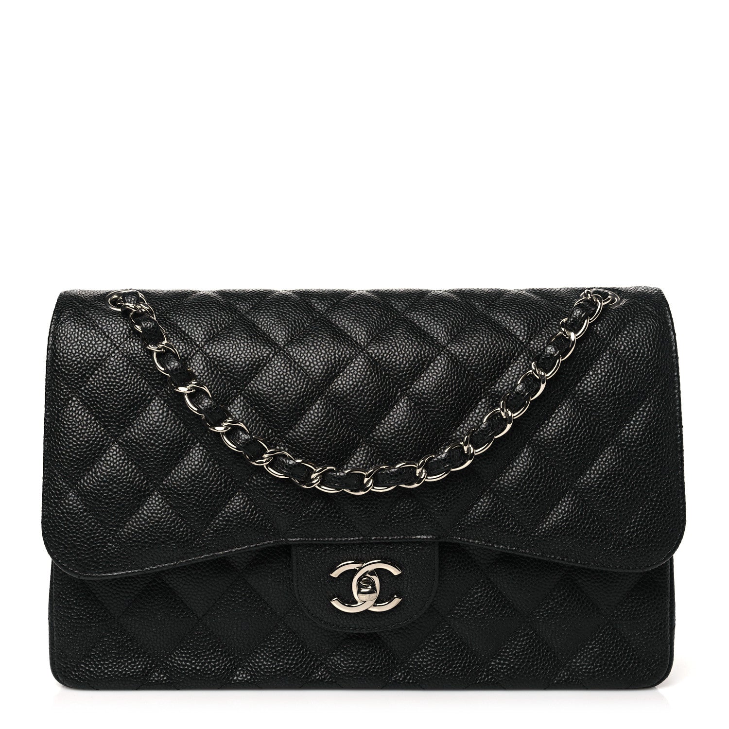 Chanel Caviar Quilted Jumbo Double Flap Black 1 of 10