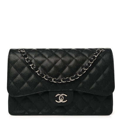 Chanel Caviar Quilted Jumbo Double Flap Black 1 of 10