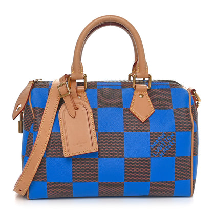 Louis Vuitton Damier Pop Speedy Bandouliere 25 Blue 1 of 9