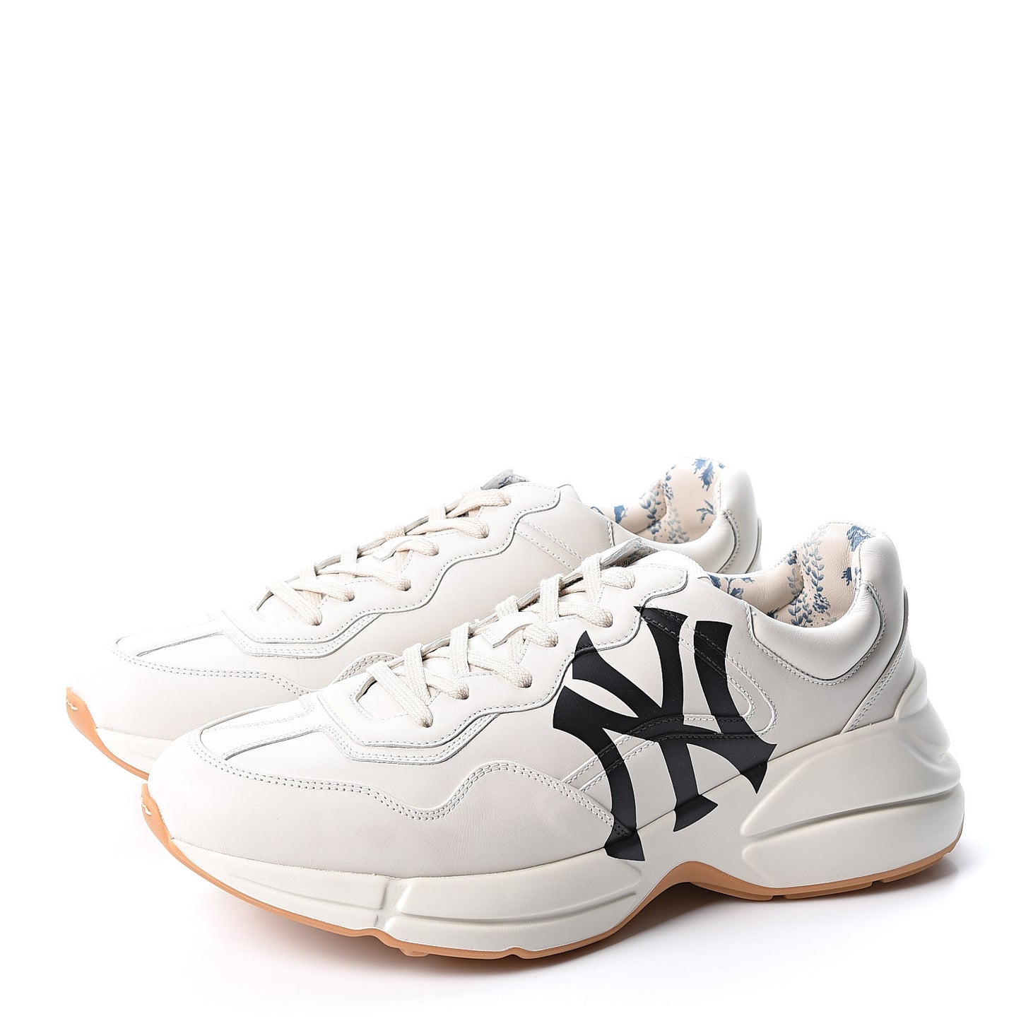 X MLB Calfskin NY Yankees Mens Rhyton Sneakers 9.5 Mystic White
