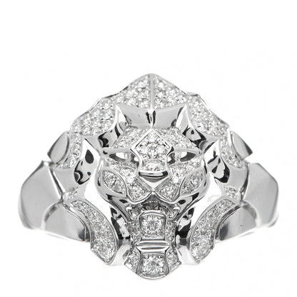 Chanel 18K White Gold Diamond Sous Le Signe Du Lion Ring 54 7 4 of 16