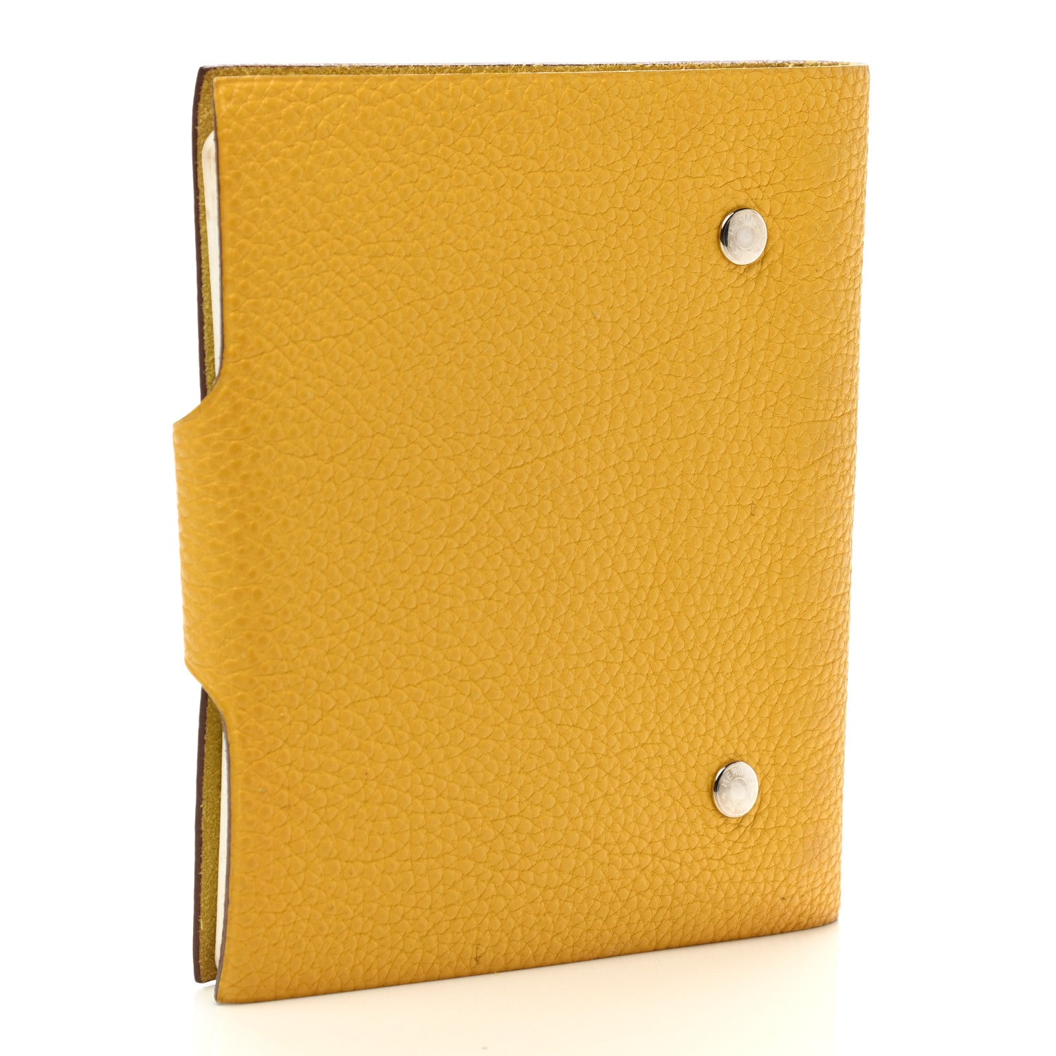 Hermes Togo Ulysse PM Notebook Cover Jaune Ambre 3 of 6