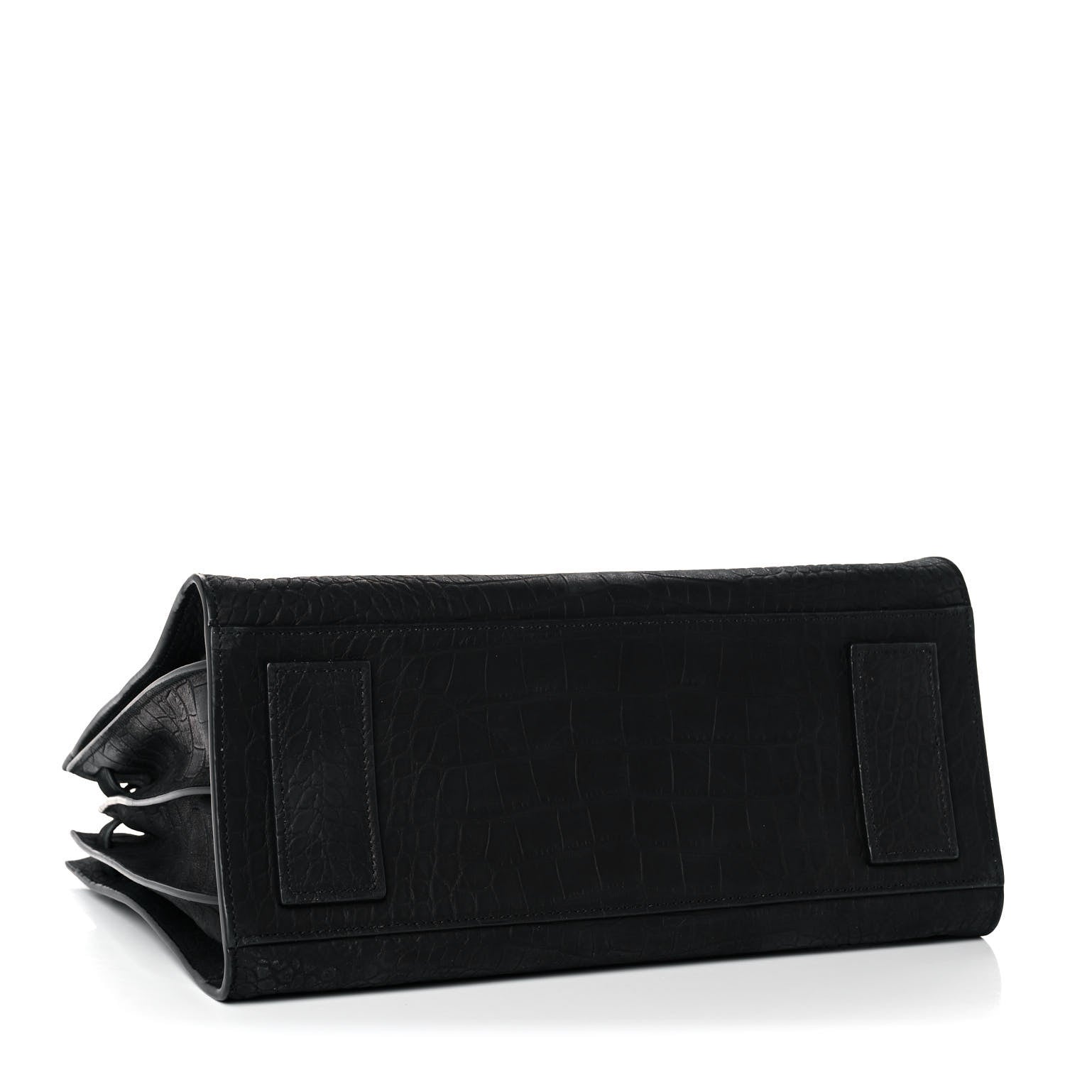 Saint Laurent Crocodile Embossed Suede Small Supple Sac de Jour Black 3 of 9