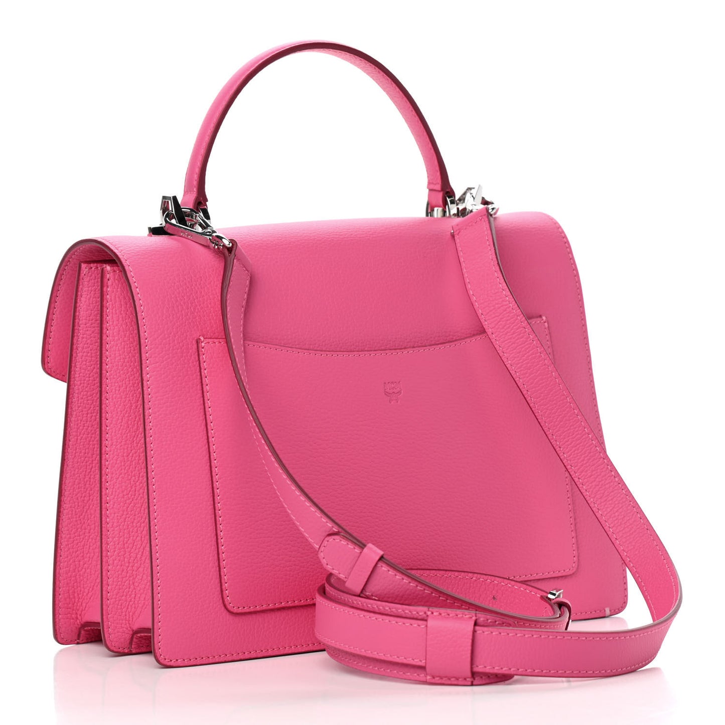 Grained Calfskin Medium Patricia Park Avenue Satchel Sugar Pink
