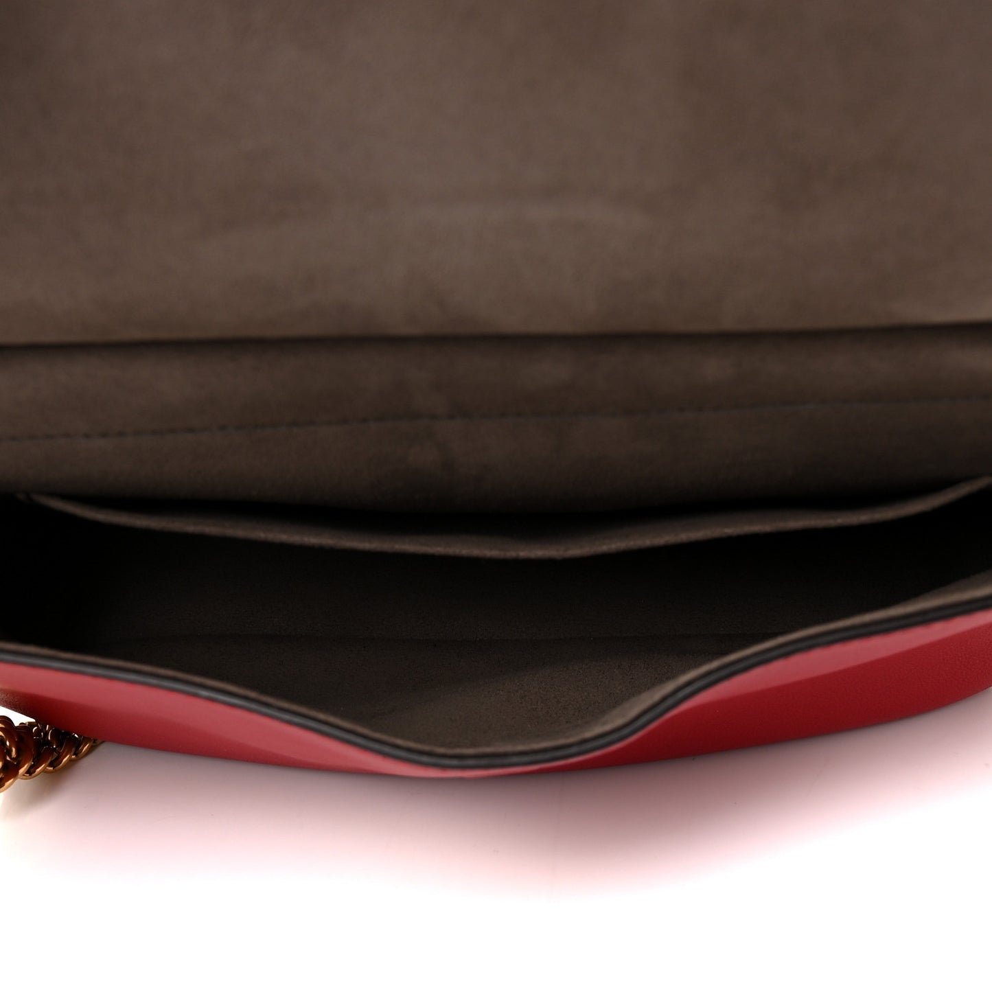 Vitello Grace Glazed Fabric FF 1974 Double F Shoulder Bag Fragola Mogano Panna