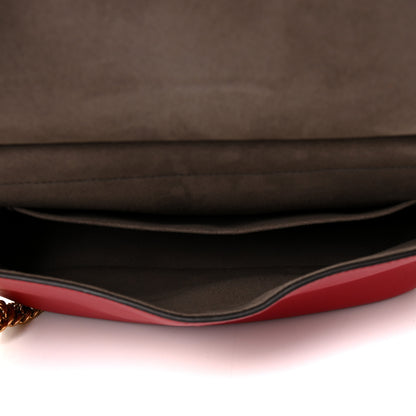 Fendi Vitello Grace Glazed Fabric FF 1974 Double F Shoulder Bag Fragola Mogano Panna 6 of 10