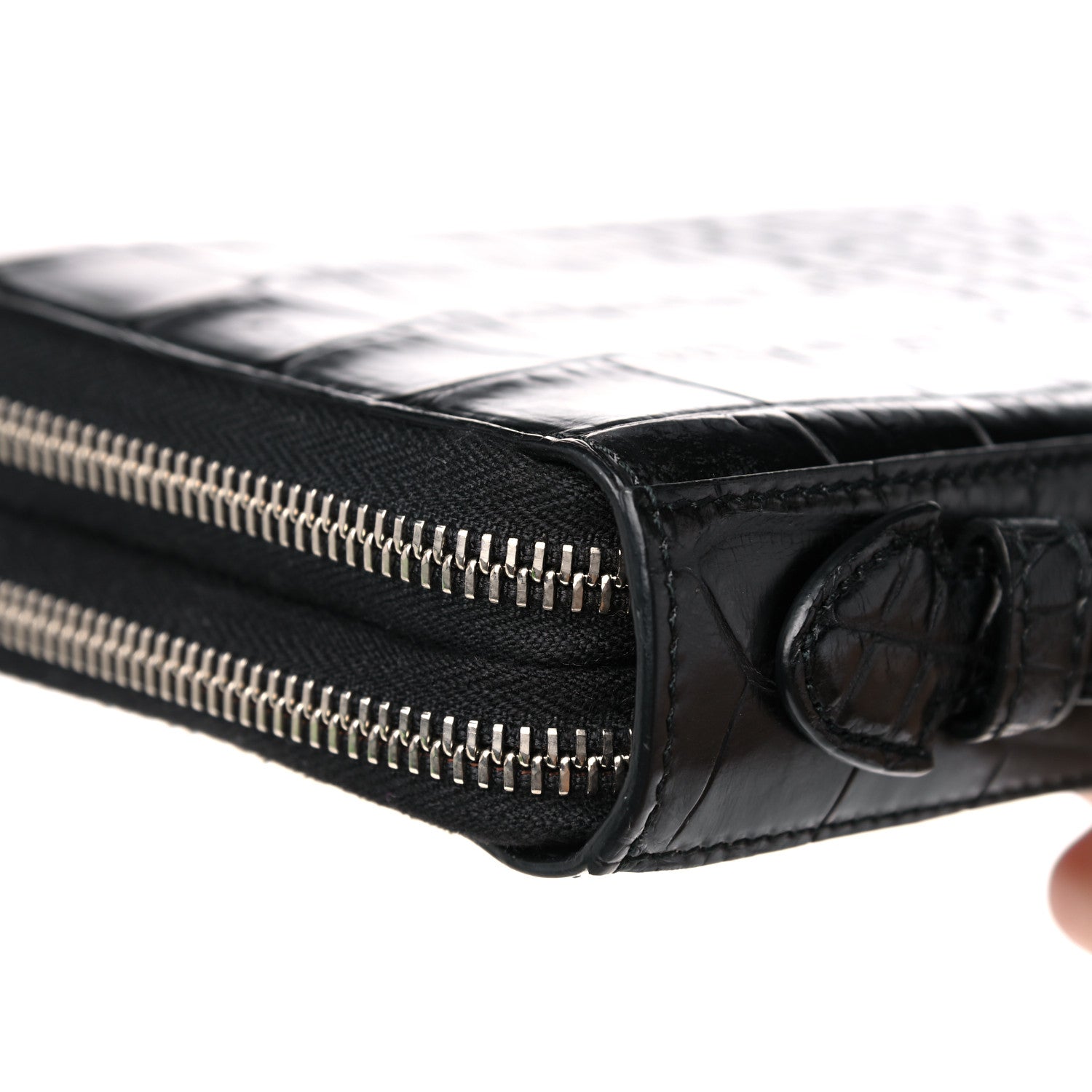 Gucci Crocodile Travel Document Case Black 11 of 14