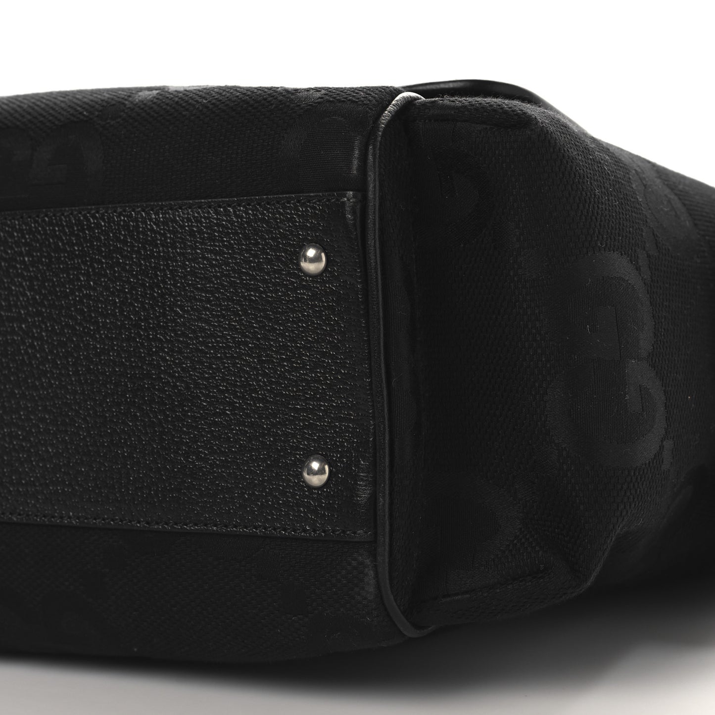 Canvas Monogram Jumbo GG Messenger Diaper Bag Black