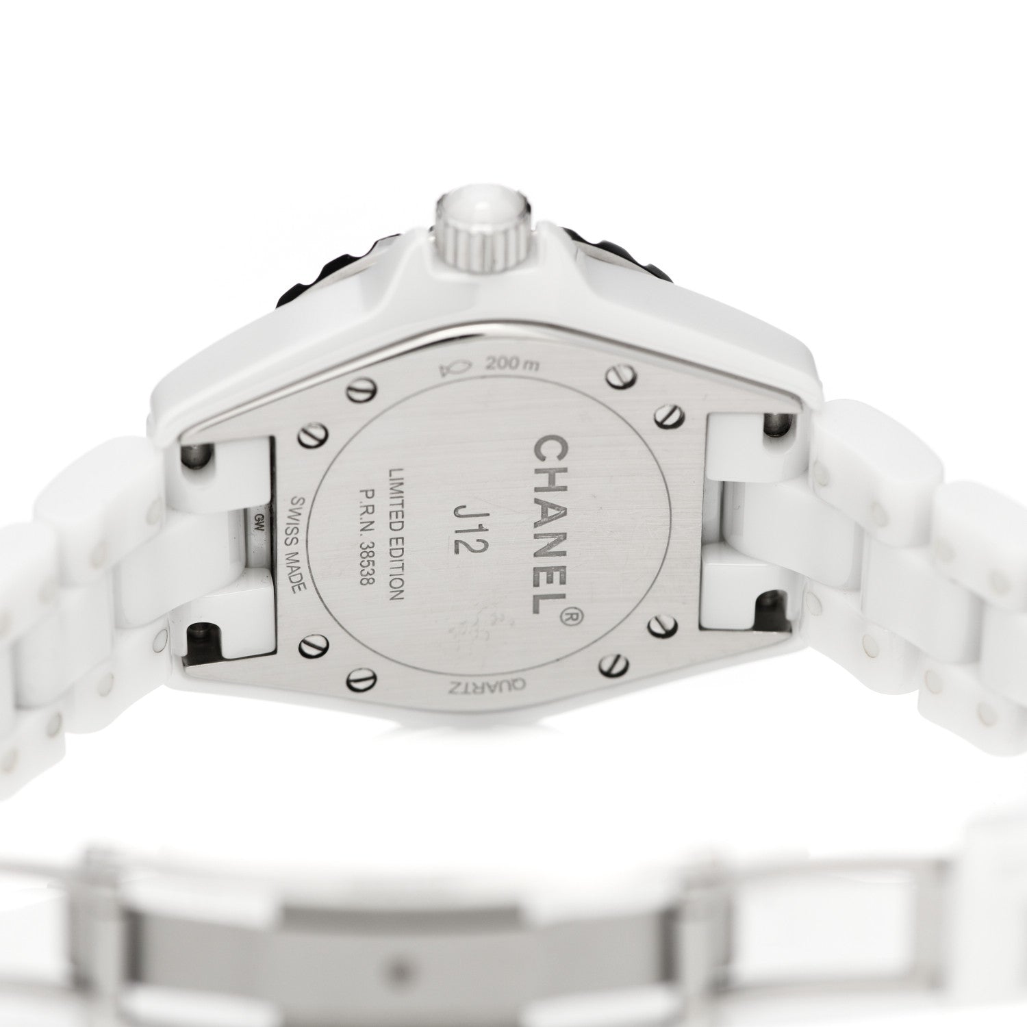Chanel Stainless Steel Ceramic 33mm J12 Quartz Watch Pink 4 of 5