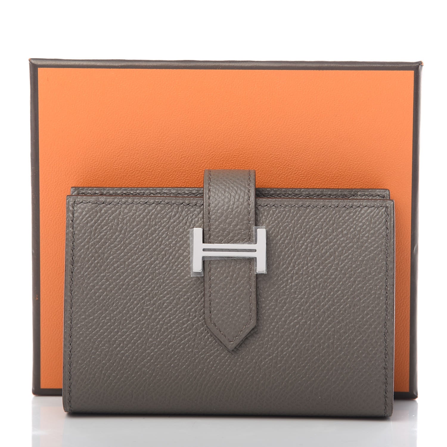 Hermes Epsom Mini Bearn Wallet Etain 8 of 8