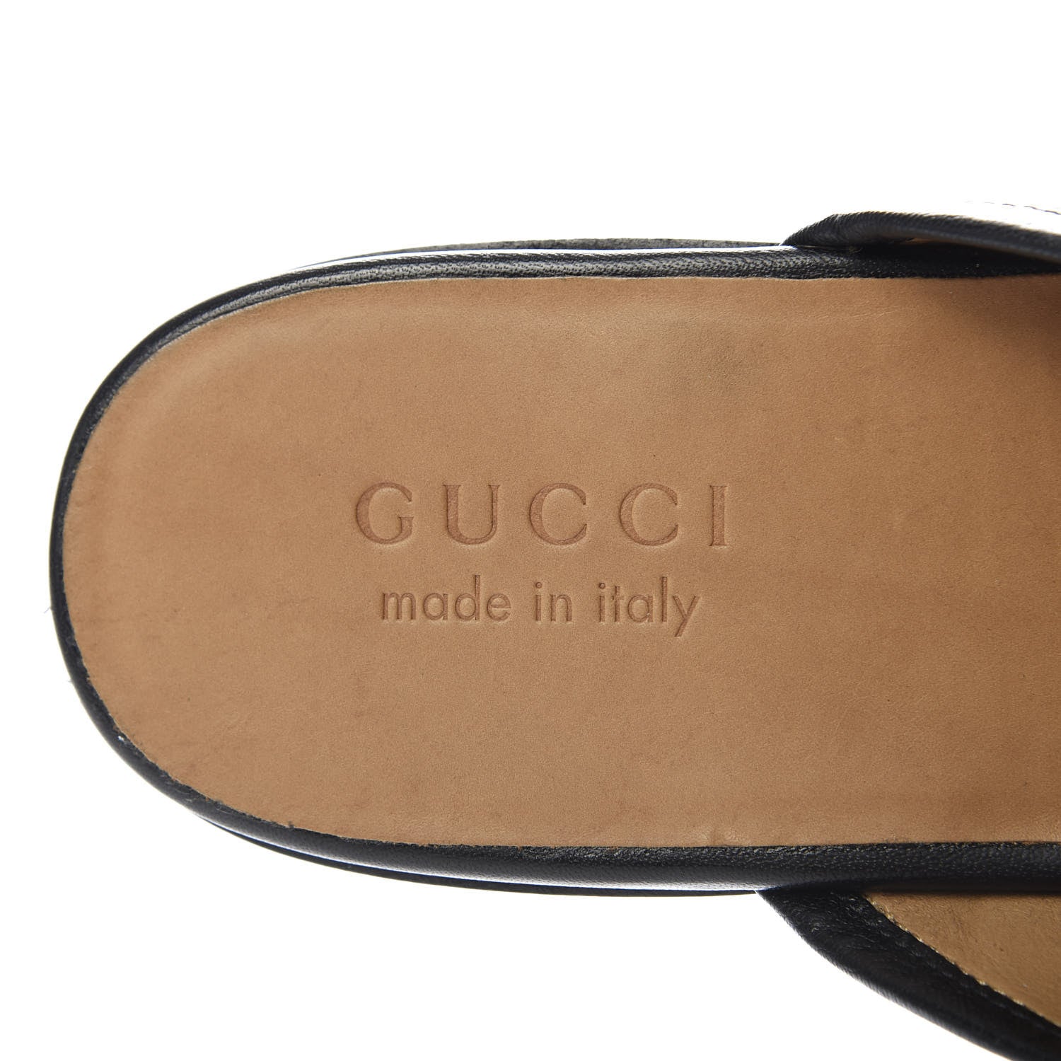 Gucci Goatskin Mens Horsebit Slippers 8 Black 8 of 10