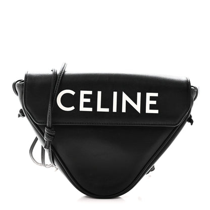Celine Smooth Calfskin Triangle Crossbody Bag Black 1 of 10