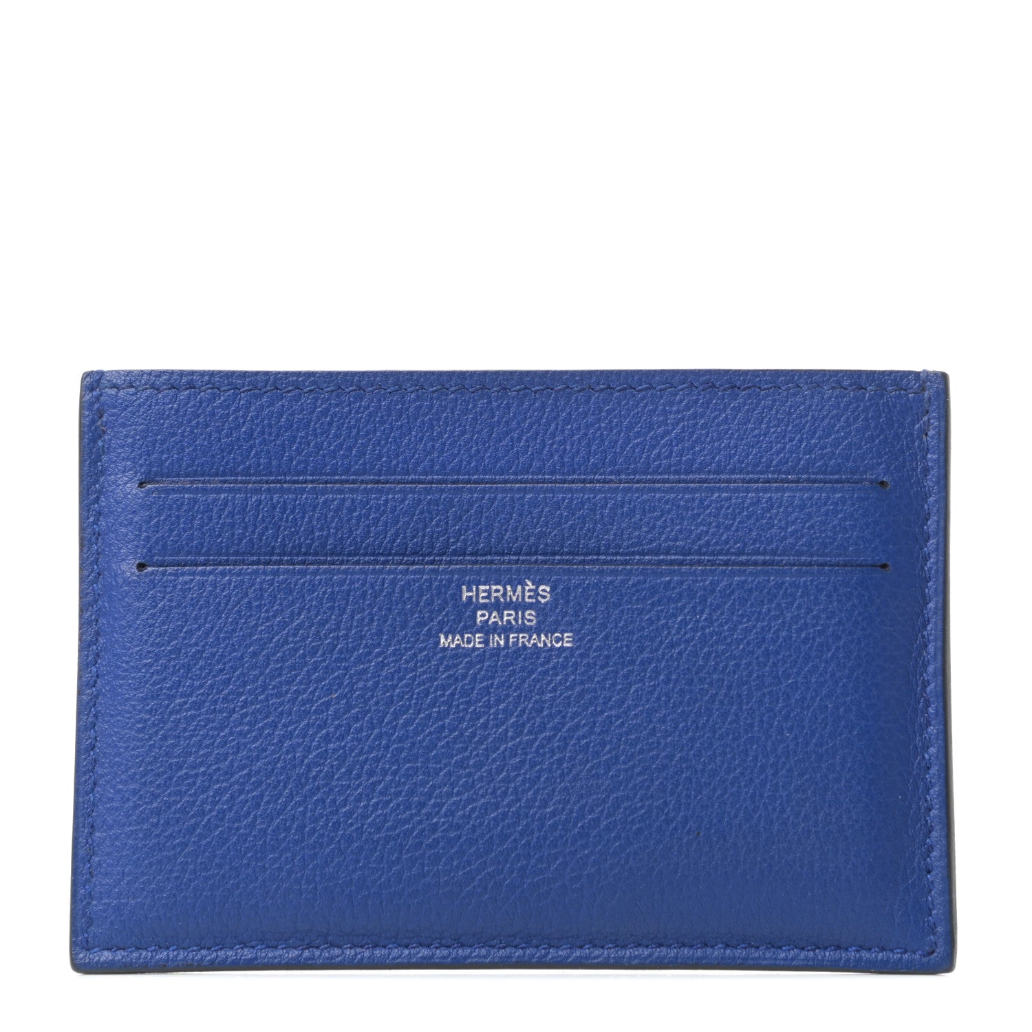 Hermes Evercolor Citizen Twill Card Case Bleu Royal Celeste Orange Poppy 1 of 7