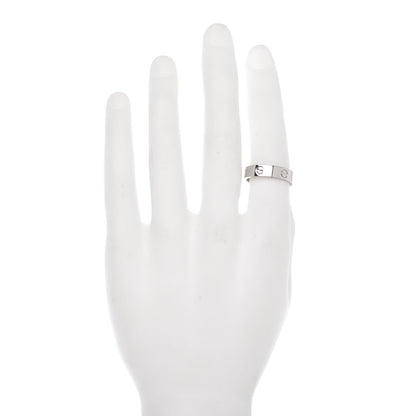 Cartier 18K White Gold 3.5mm LOVE Wedding Band Ring 63 10.25 2 of 4