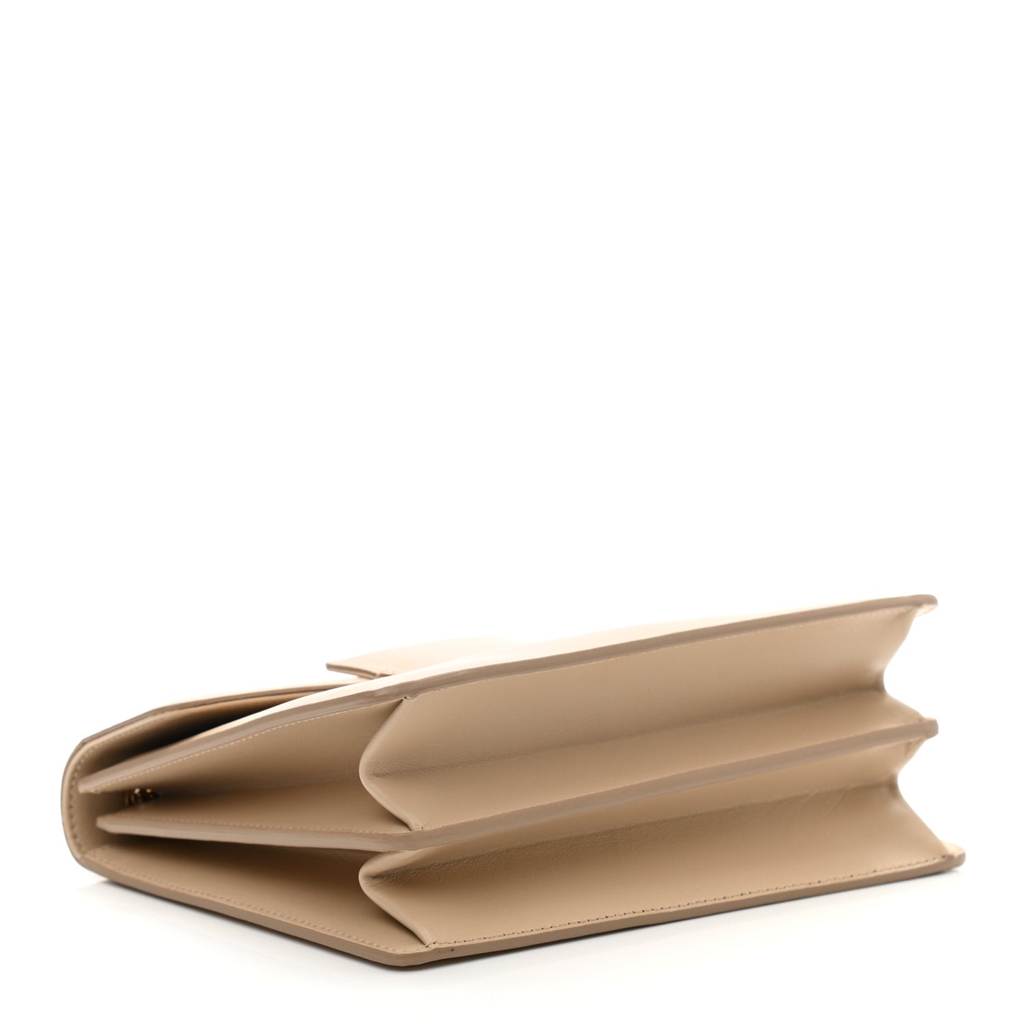 Calfskin Thalia Flap Shoulder Bag Macadamia