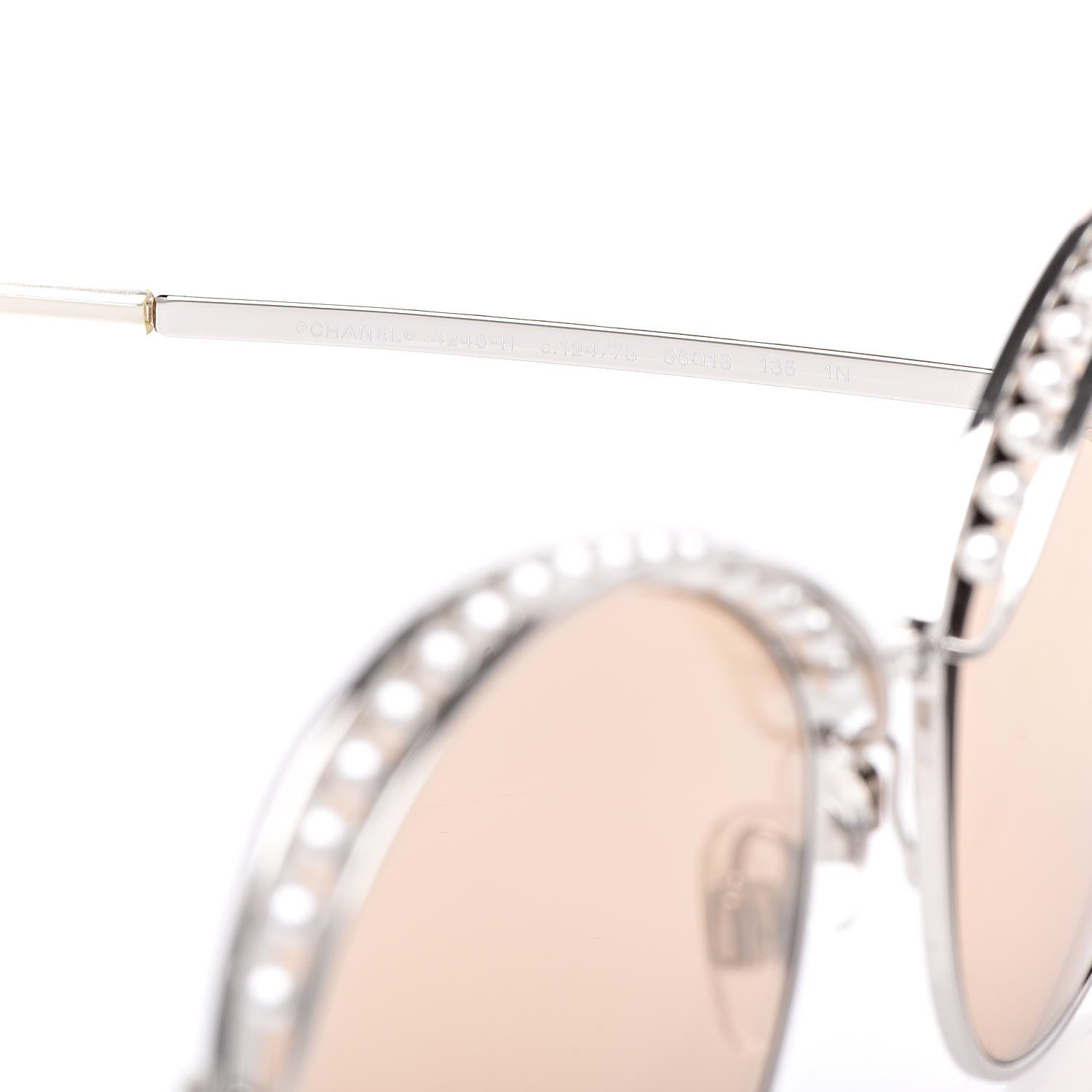 Chanel Pearl Sunglasses 4246-H Silver Beige 7 of 8