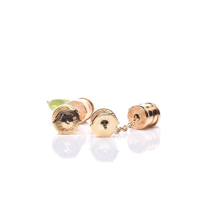 Bulgari 18K Yellow Gold Amethyst Peridot B.Zero1 Drop Earrings 3 of 3