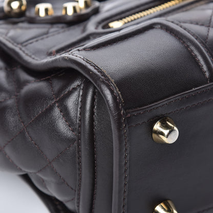 Burberry Calfskin Quilted Manor Tote Dark Brown 11 of 14