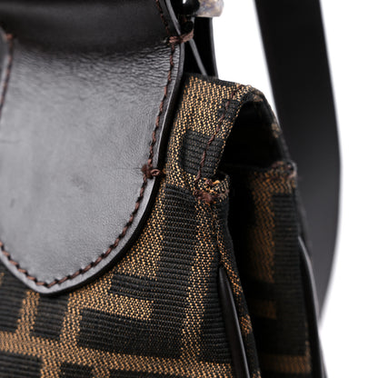 Fendi Zucca Buckle Shoulder Bag Tobacco 16 of 19
