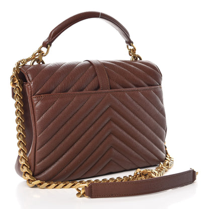 Saint Laurent Sheepskin Matelasse Medium College Monogram Bag Amber 3 of 11