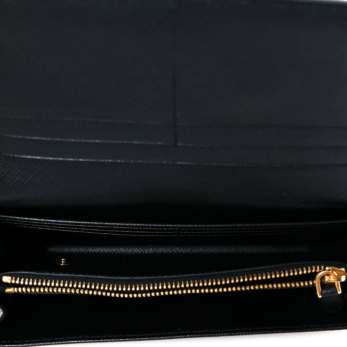 Saffiano Metal Continental Flap Wallet Black