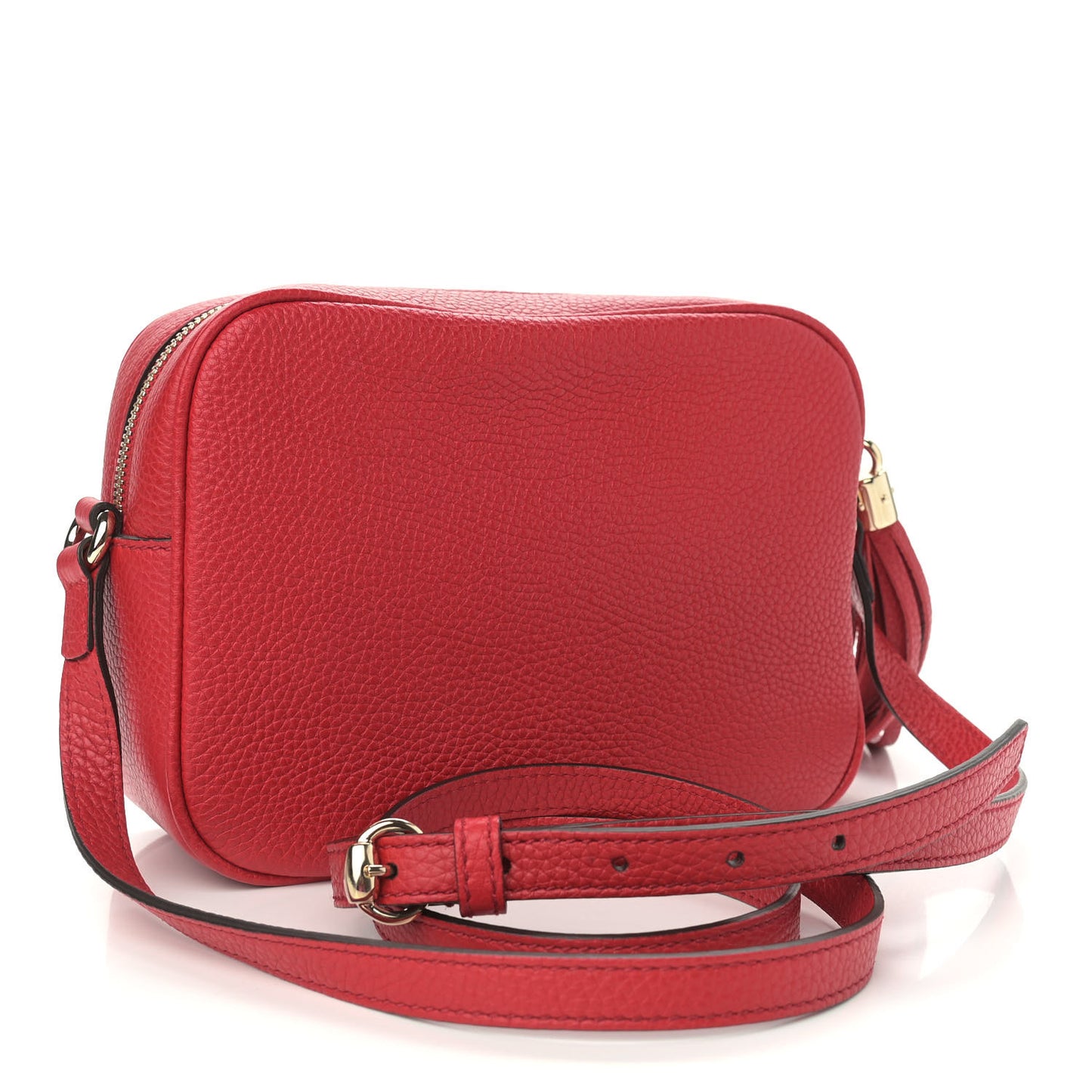 Pebbled Calfskin Small Soho Disco Bag Tabasco Red