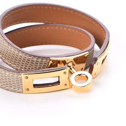 Hermes Niloticus Lizard Kelly Double Tour Bracelet XS Ombre 6 of 7