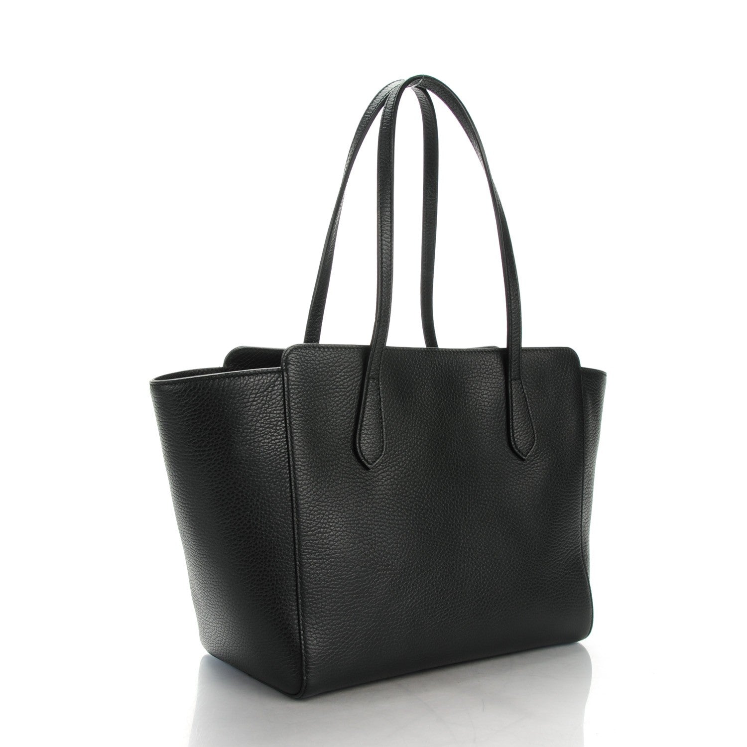 Gucci Pebbled Calfskin Small Swing Tote Black 3 of 6