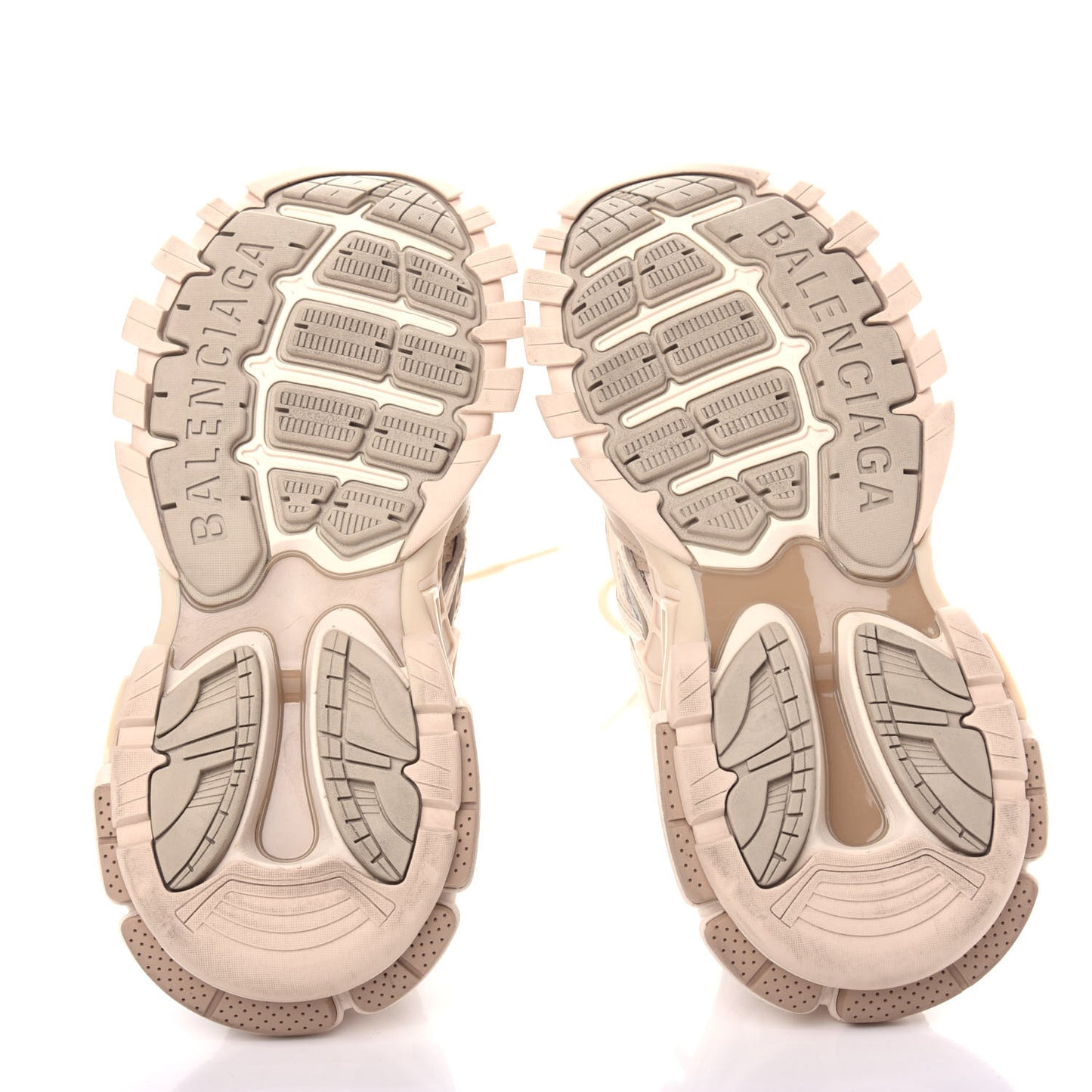 Rubber Mesh Bi-Color Womens Track.2 Open Sneakers 36 Nude