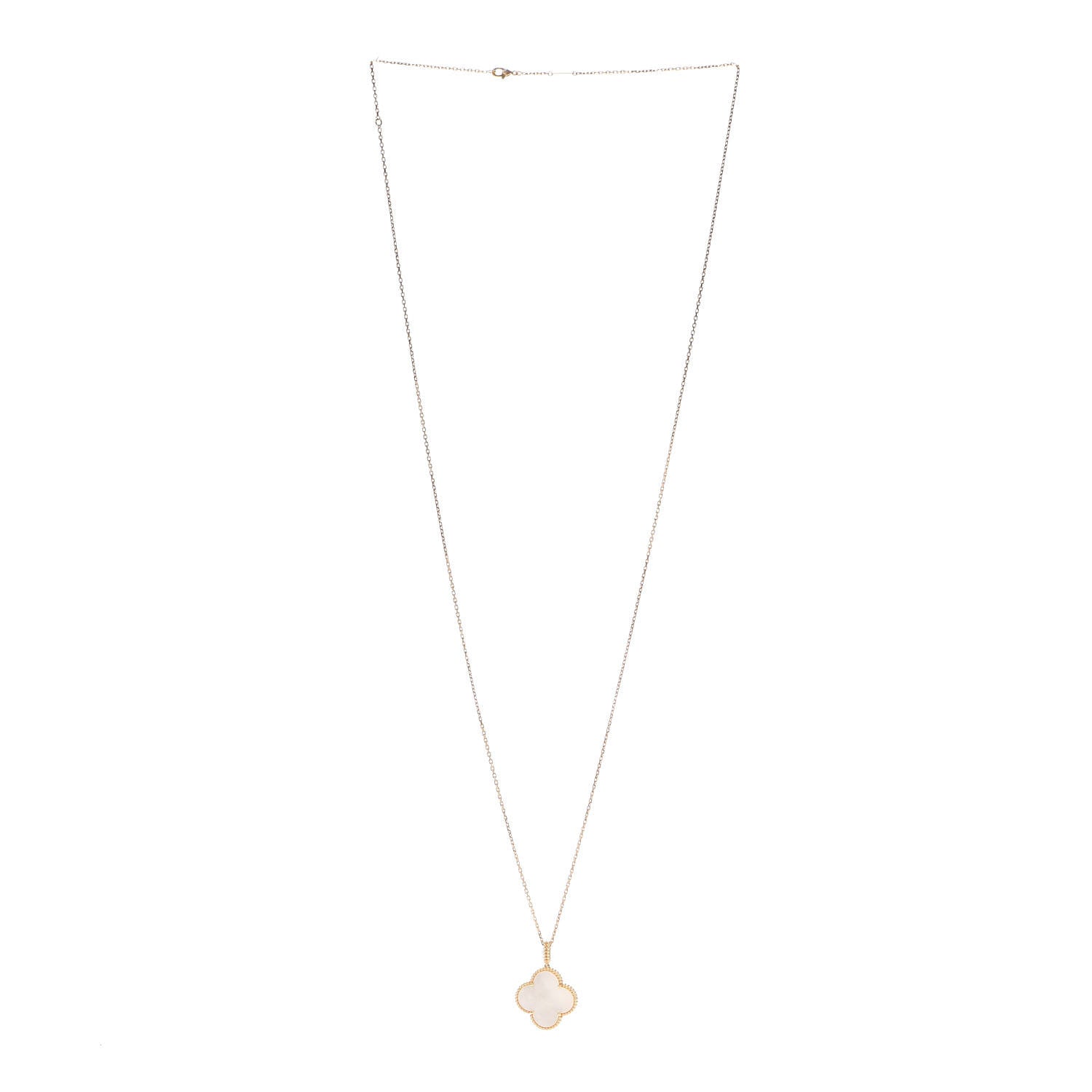 Van Cleef & Arpels 18K Yellow Gold Mother of Pearl Magic Alhambra Long Necklace 2 of 7
