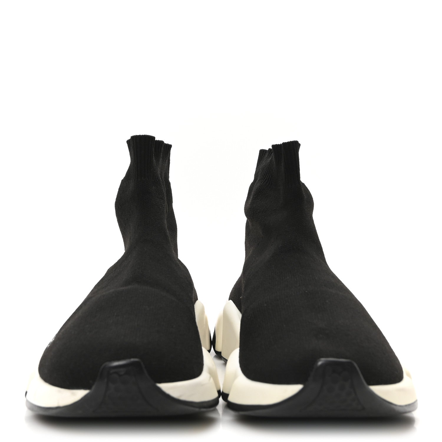 Balenciaga Neoprene Knit Womens Speed Sneakers 40 Black White 2 of 8