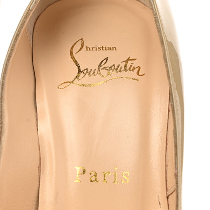 Christian Louboutin Patent Lady Peep 150 Pumps 37 Nude 6 of 11