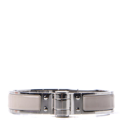 Hermes Enamel Charniere Uni Narrow Hinged Bracelet S Beige Rose 1 of 12