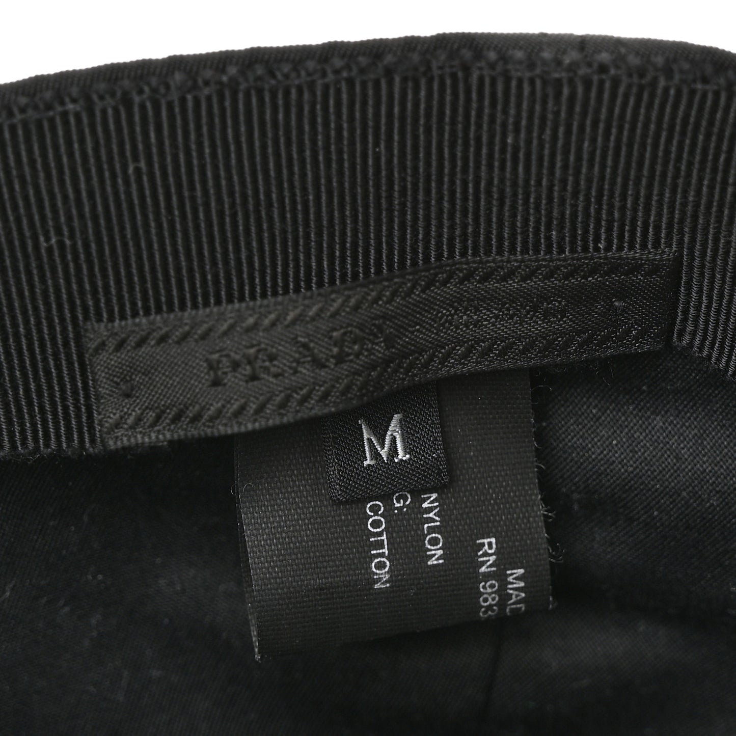 Tessuto Nylon Logo Baseball Cap M Black