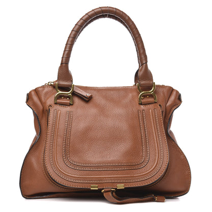 Chloe Calfskin Medium Marcie Satchel Tan 1 of 13