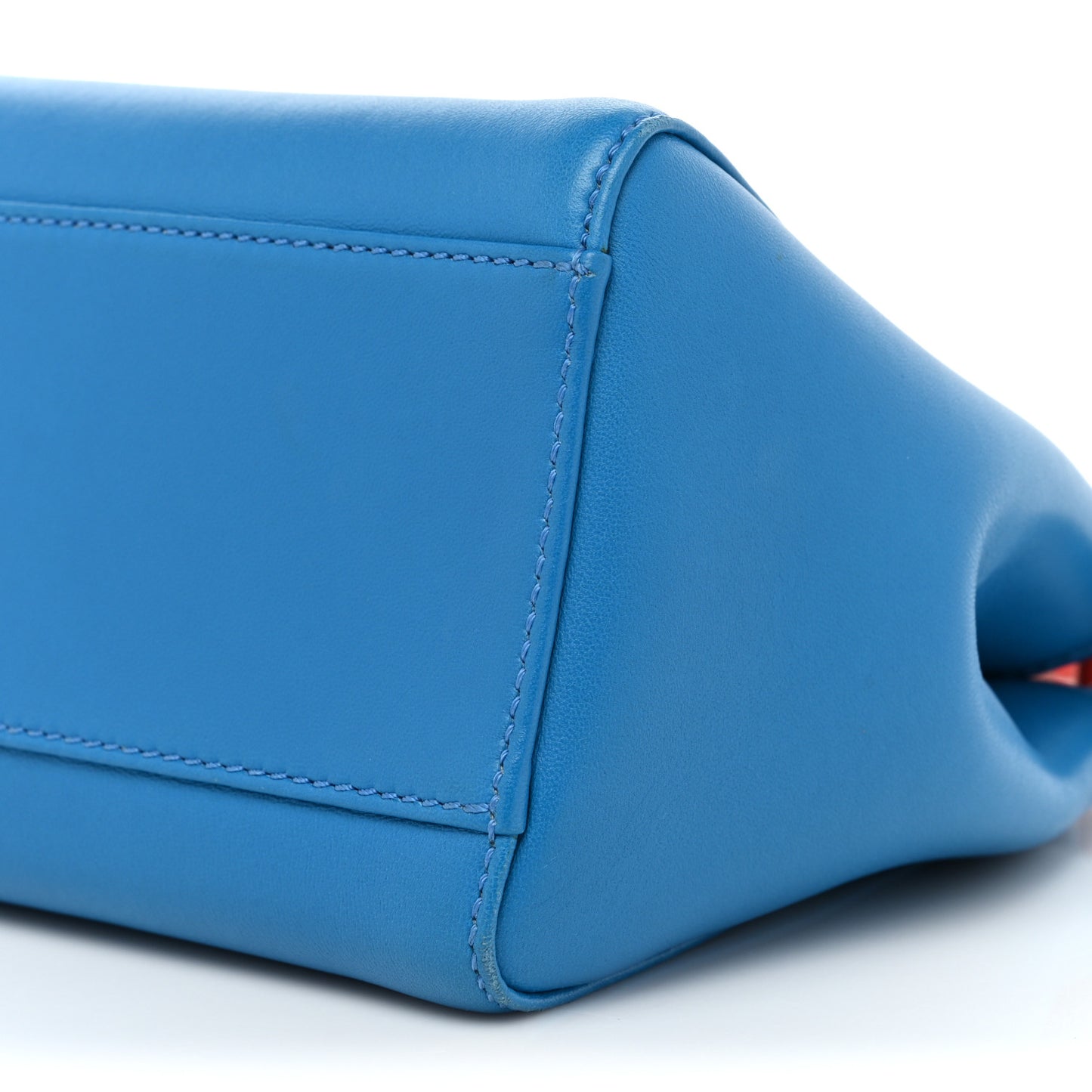 Nappa Colorblock Mini Peekaboo Iconic Satchel Blue Royal Papavero Cuoio