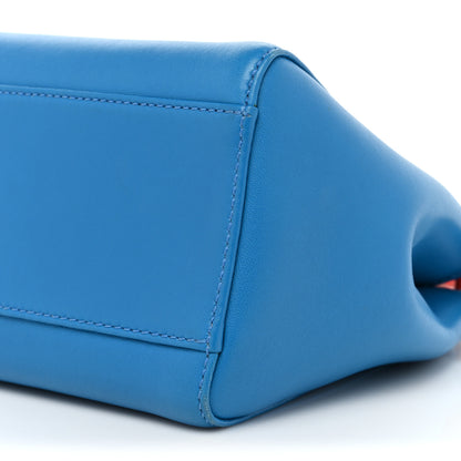 Fendi Nappa Colorblock Mini Peekaboo Iconic Satchel Blue Royal Papavero Cuoio 8 of 12