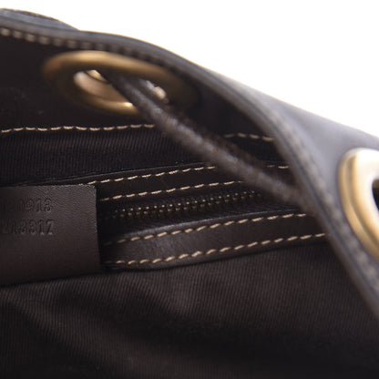 Gucci Suede Monogram Drawstring Bag Brown 8 of 9