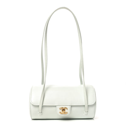 Chanel Shiny Caviar Preppy Coco Small Bowling Bag Light Blue 1 of 10