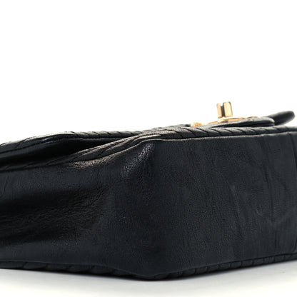 Chanel Wrinkled Lambskin Chevron Quilted Small Flap Black 10 of 12