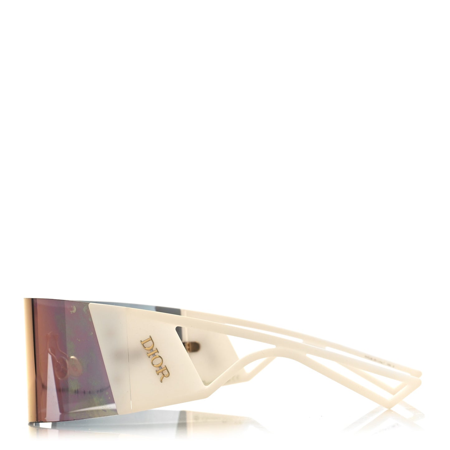 Acetate Mirrored KaleiDiorscopic Sunglasses Multicolor White