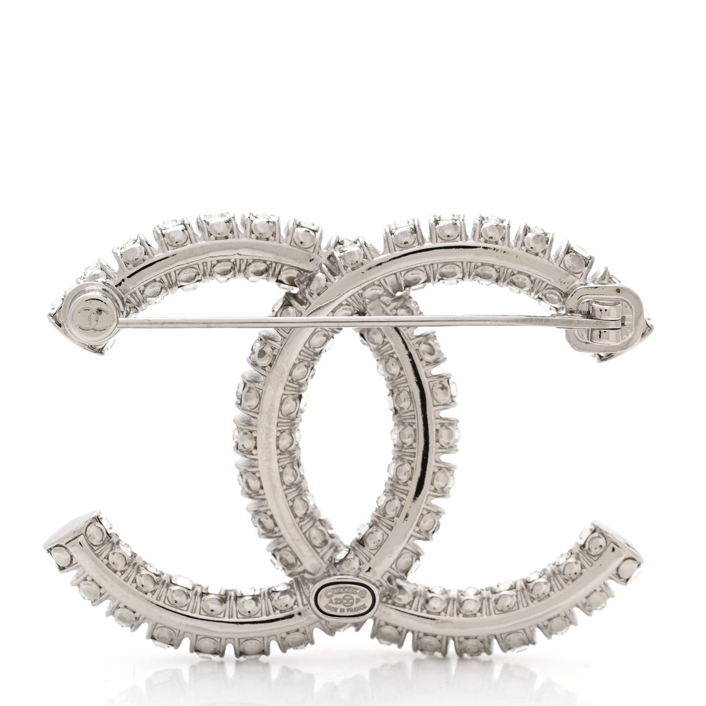Crystal CC Brooch Silver