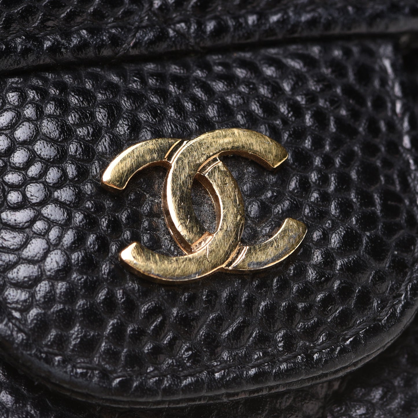 Caviar Quilted Large Flap Wallet Black
