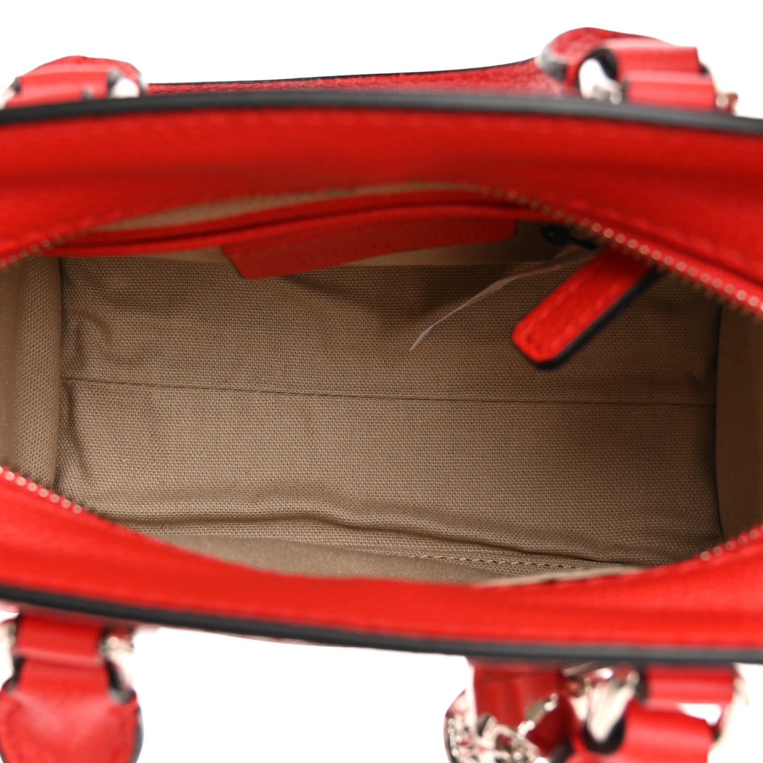 Alexander McQueen Pebbled Calfskin Mini Padlock Tote Red 5 of 12