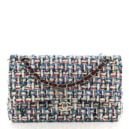 Chanel Tweed Quilted Medium Double Flap Multicolor 2 of 19