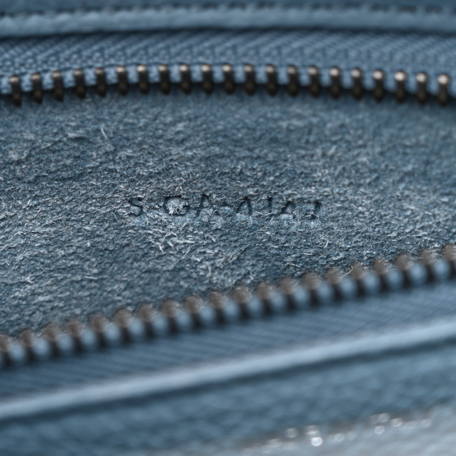 Celine Drummed Calfskin Micro Luggage Slate 7 of 12