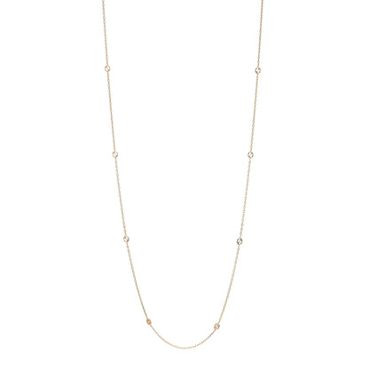 Gucci 18K Yellow Gold Interlocking G Station Necklace 1 of 3