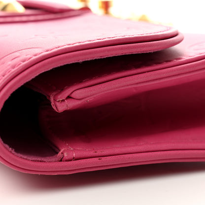 Louis Vuitton Calfskin Embossed Courtney Pochette Clutch Fuchsia 7 of 7