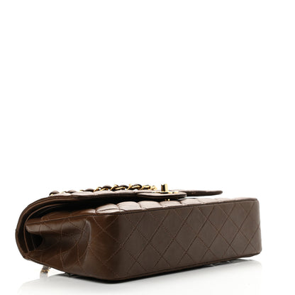 Chanel Lambskin Quilted Medium Double Flap Brown 4 of 12